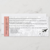 Roos Gold Brazilië Bruiloft Boarding Pass Uitnodig (Achterkant)