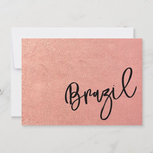 Roos Gold Brazilië Passport Bedankkaart (Achterkant)