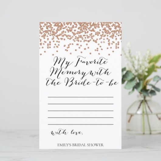 Roos Gold Brida Shower Game - Favoriete Memory Kaa (Staand voorkant)