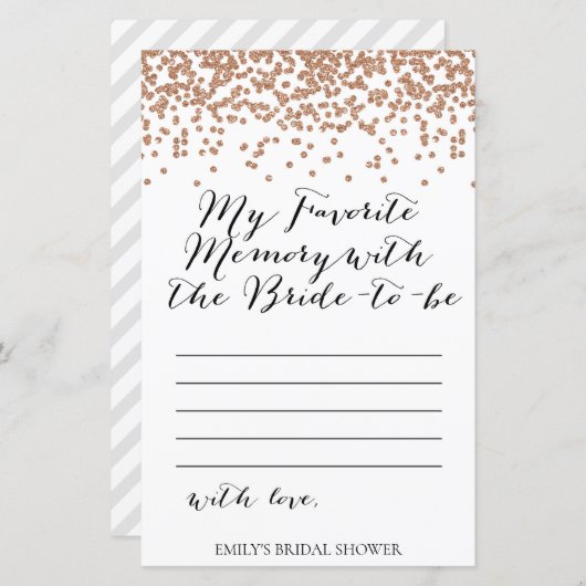Roos Gold Brida Shower Game - Favoriete Memory Kaa (Voorkant / Achterkant)