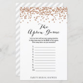 Roos Gold Brida Shower Game - Schort Game (Voorkant / Achterkant)