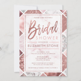 Roos Gold Bridal Shower Kaart