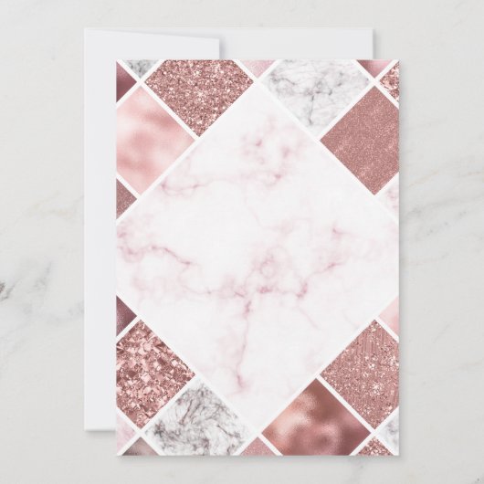 Roos Gold Bridal Shower Kaart (Achterkant)