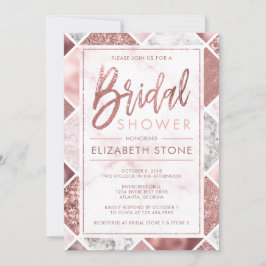 Roos Gold Bridal Shower Kaart