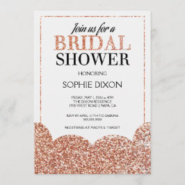 Roos Gold Bridal Shower Kaart