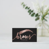 Roos Gold Brows Microblading Salon Typografie Visitekaartje (Staand voorkant)