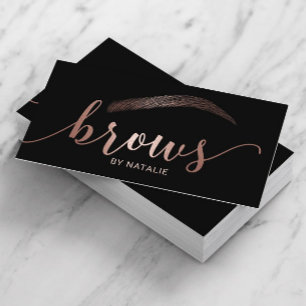 Roos Gold Brows Microblading Salon Typografie Visitekaartje