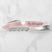 Roos Gold Bruids Party Girly Bruidsmeisje Heart Da Kurkentrekker (Achterkant)