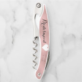 Roos Gold Bruids Party Girly Bruidsmeisje Heart Da Kurkentrekker (Voorkant)