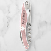 Roos Gold Bruids Party Girly Bruidsmeisje Heart Da Kurkentrekker (Achterkant)