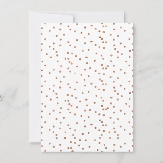 Roos Gold Brunch Bubble Bridal Shower Kaart (Achterkant)