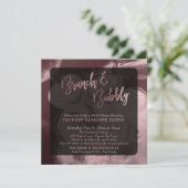 Roos Gold Brunch & Bubble Champagne Foto Kaart (Staand voorkant)