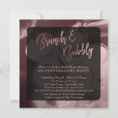 Roos Gold Brunch & Bubble Champagne Foto Kaart (Voorkant)