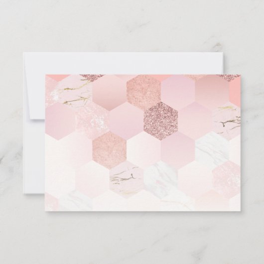 Roos Gold Brush Script Quinceanera Save The Date (Achterkant)