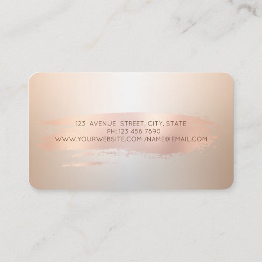 Roos Gold Brush Stroke Visitekaartje (Achterkant)