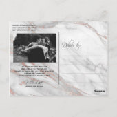 Roos Gold Brush Stroke Weddenschap Hartelijk dank  Briefkaart (Achterkant)