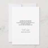 Roos Gold Brush Stroke Weddenschap Hartelijk dank Kaart (Achterkant)