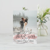 Roos Gold Brush Stroke Weddenschap Hartelijk dank  Kaart (Staand voorkant)