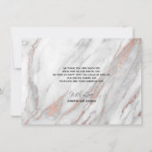 Roos Gold Brush Stroke Weddenschap Hartelijk dank  Kaart (Achterkant)