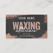 Roos Gold Brush Waxing Aftercare Card Visitekaartje (Voorkant)