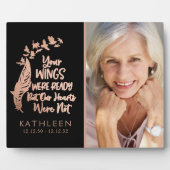 Roos Gold Brushed Metal Family Memorial Fotoplaat (Voorkant)