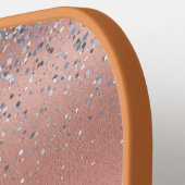 Roos Gold Brushed Metal Glitter Monogram | Pickleball Paddle (Links Detail)