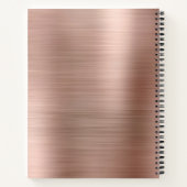 Roos Gold Brushed Metal Monogram Receptenboek Notitieboek (Achterkant)