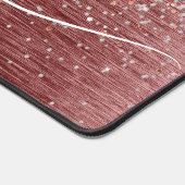 Roos Gold Brushed Metal Silver Glitter Monogram Bureaumat (Hoek)