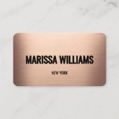 Roos Gold Brushed Metallic Visitekaartje (Voorkant)