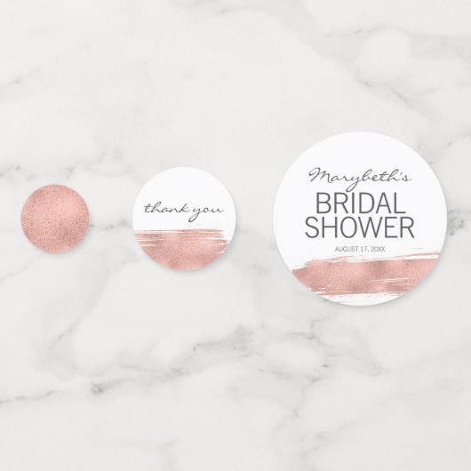 Roos Gold Brushlining Vrijgezellenfeest Table Conf Confetti (Voorkanten)