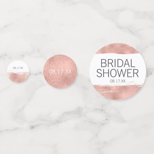 Roos Gold Brushlining Vrijgezellenfeest Table Conf Confetti (Achterkanten)