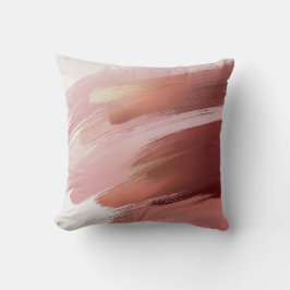 Roos Gold Brushstroke Abstract Sierkussen