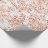 Roos Gold Bubble Molten Glitter Bride Marble Grey Cadeaupapier (Hoek)