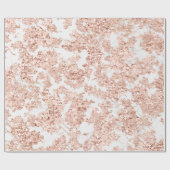 Roos Gold Bubble Molten Glitter Bride Marble Grey Cadeaupapier (Vlak)