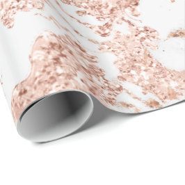 Roos Gold Bubble Molten Glitter Bride Marble Grey Cadeaupapier