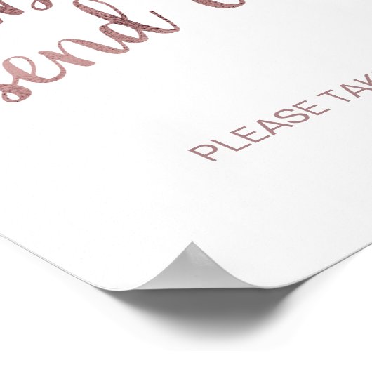 Roos Gold Bubble uitgeschakeld Poster (Hoek)