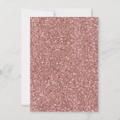 Roos Gold Bunny 1e Verjaardag Bloemenuitnodiging Kaart (Achterkant)