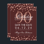 Roos Gold Burgundy 90th Birthday Confetti Kaart<br><div class="desc">Het elegante "90th Birthday Party"-ontwerp met Roos Gold Faux Glitter Confetti Burgundy en tekst op maat en details. Eenvoudig te gebruiken en eenvoudig aan te passen. Bestel vandaag nog!</div>
