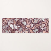 Roos Gold Burgundy Floral Illustration Pattern Yogamat (Voorkant (horizontaal))