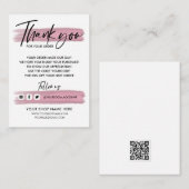 Roos Gold Business DANK U BEHANDELDE QR-CODE Informatiekaartje (Voorkant / Achterkant)