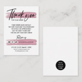 Roos Gold Business DANK U HANDGESCHREVEN EN LOGO Informatiekaartje (Voorkant / Achterkant)