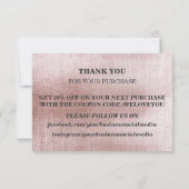 Roos Gold Business - Hartelijk dank Bedankkaart (Achterkant)