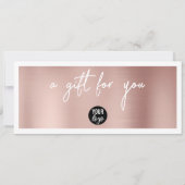 Roos Gold Business Logo QR-code Cadeaubon (Achterkant)