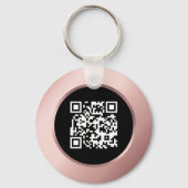 Roos Gold Business Logo QR Code Medewerker Sleutel Sleutelhanger (Achterkant)