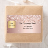 Roos Gold Business logo Retouradres Verzending Etiket (Insitu)