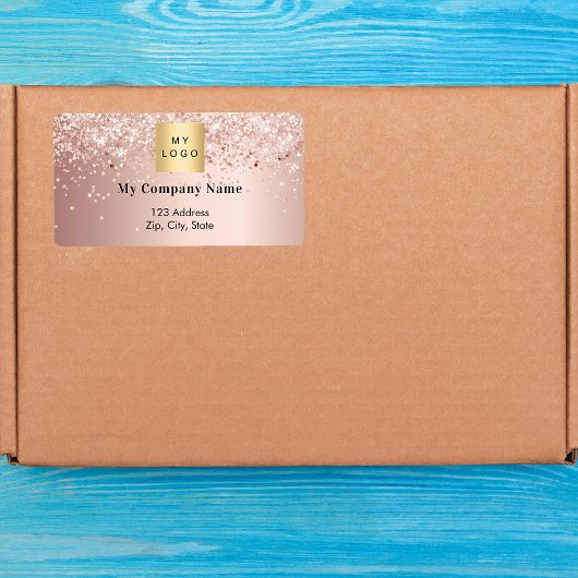 Roos Gold Business logo Retouradres Verzending Etiket