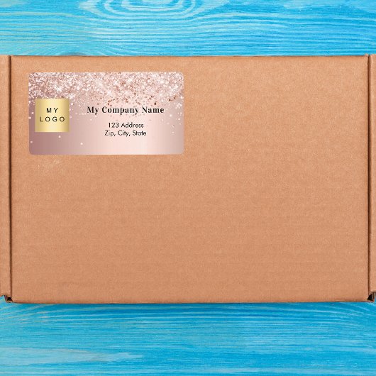 Roos Gold Business logo Retouradres Verzending Etiket