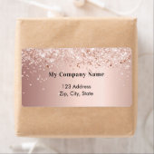 Roos Gold Business Return-adres Etiket (Insitu)