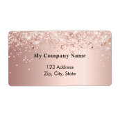 Roos Gold Business Return-adres Etiket (Voorkant)