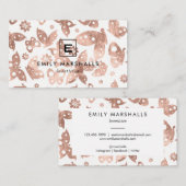 Roos Gold Butterflies Visitekaartje (Voorkant / Achterkant)